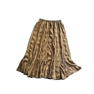 Moonlight flowy tan midi skirt size XL NWT